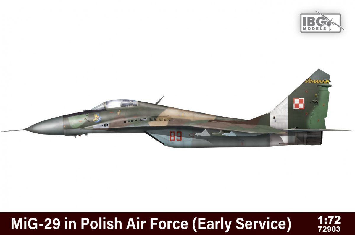 IBG 72903 MiG-29 de l&amp;#39;armée de l&amp;#39;air polonaise (première version) (ÉDITION LIMITÉE, comprendra des pièces imprimées en 3D supplémentaires) 1/72