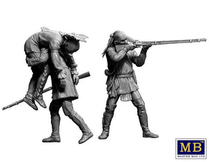 Master Box 35210 Wounded brother. Indian Wars series, XVIII century. Kit No. 2 1/35 – zdjęcie 4