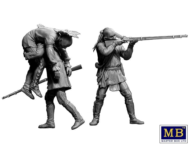 Master Box 35210 Wounded brother. Indian Wars series, XVIII century. Kit No. 2 1/35 – zdjęcie 4