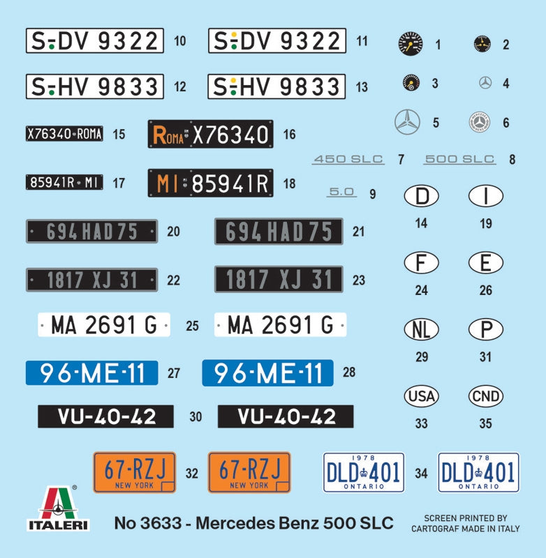 Italeri 3633 Mercedes-Benz 500 SLC 1/72 – image 5