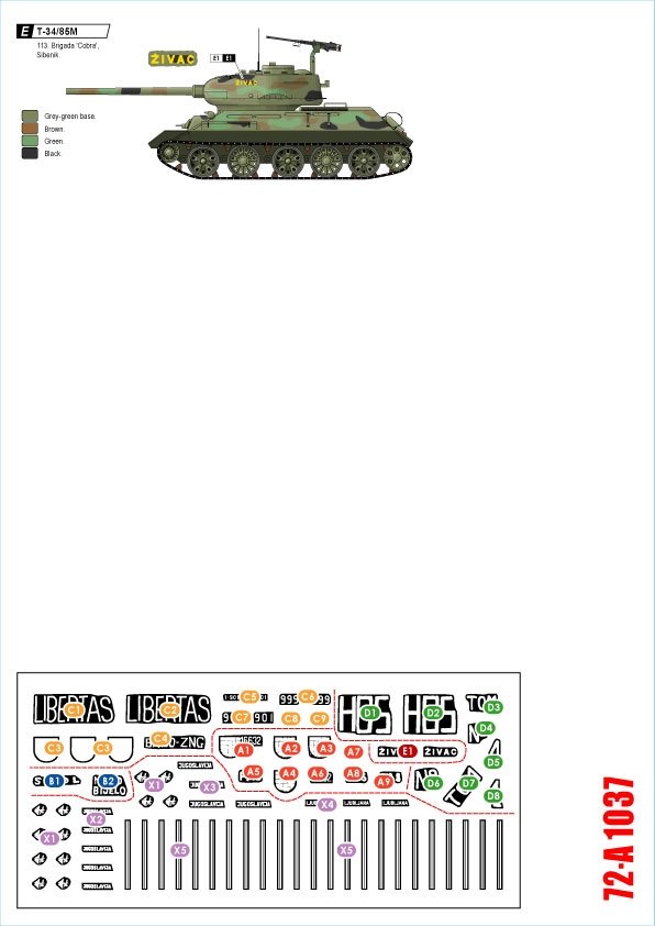 Star Decals 72-A1037 CRO-ARMY # 1. Domovinski Rat / Homeland War 1991-95 1/72 – immagine 2