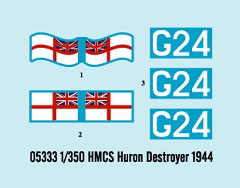 Trumpeter 05333 HMCS Huron Destroyer 1944 1/350 – imagen 4
