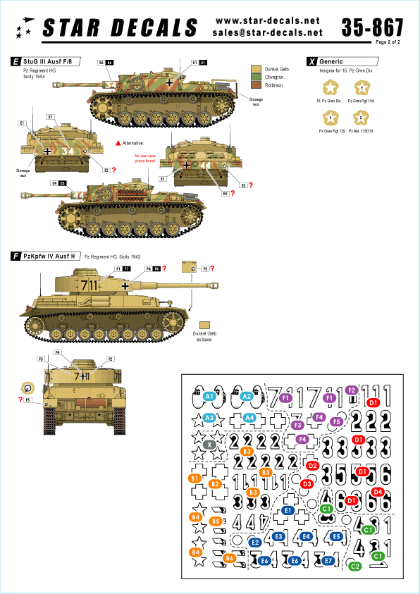 Star Decals 35-867 Chars allemands en Italie 4 1/35 – image 2