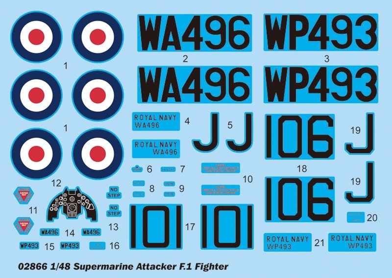 Trumpeter 02866 Supermarine Attacker F.1 Fighter 1/48 – Bild 5