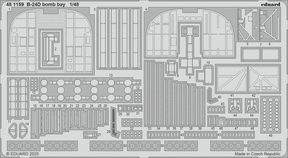 Eduard 481159 B-24D bomb bay HOBBY BOSS 1/48