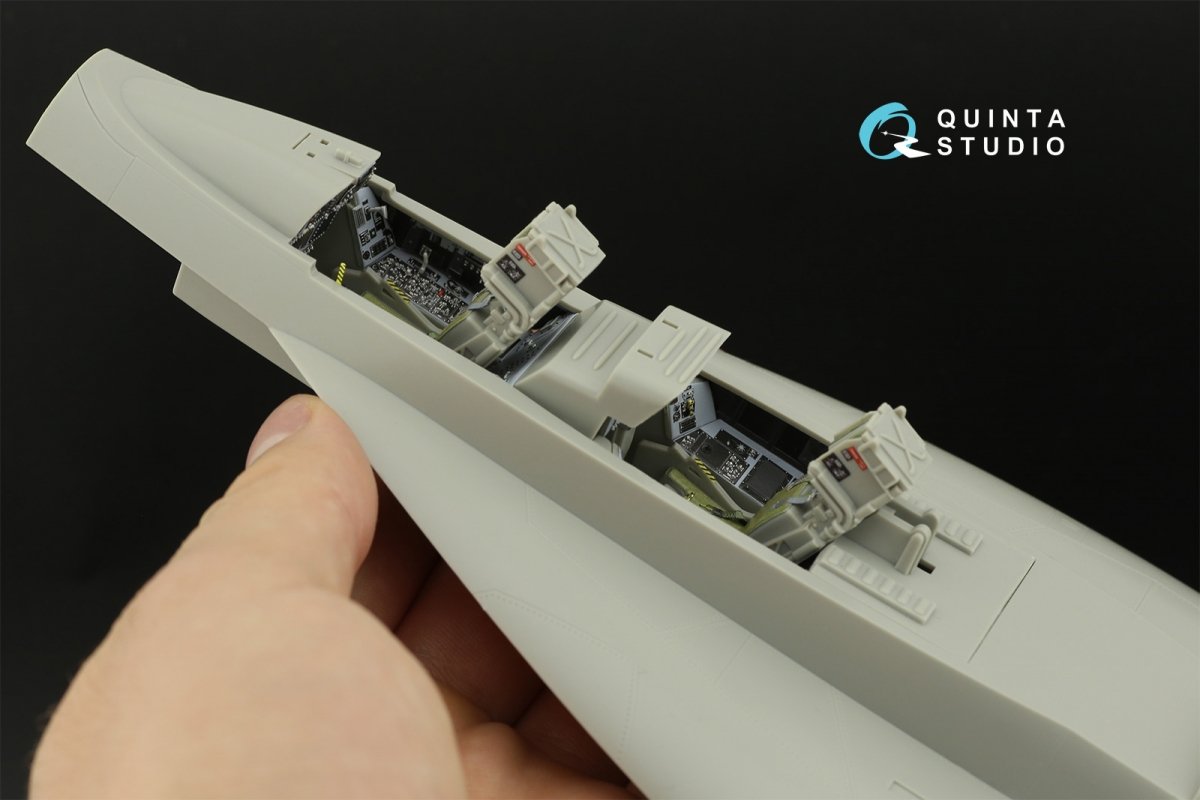 Quinta Studio QD32123 F/A-18F early 3D-Printed &amp;amp; coloured Interior on decal paper (Trumpeter) 1/32 – immagine 13