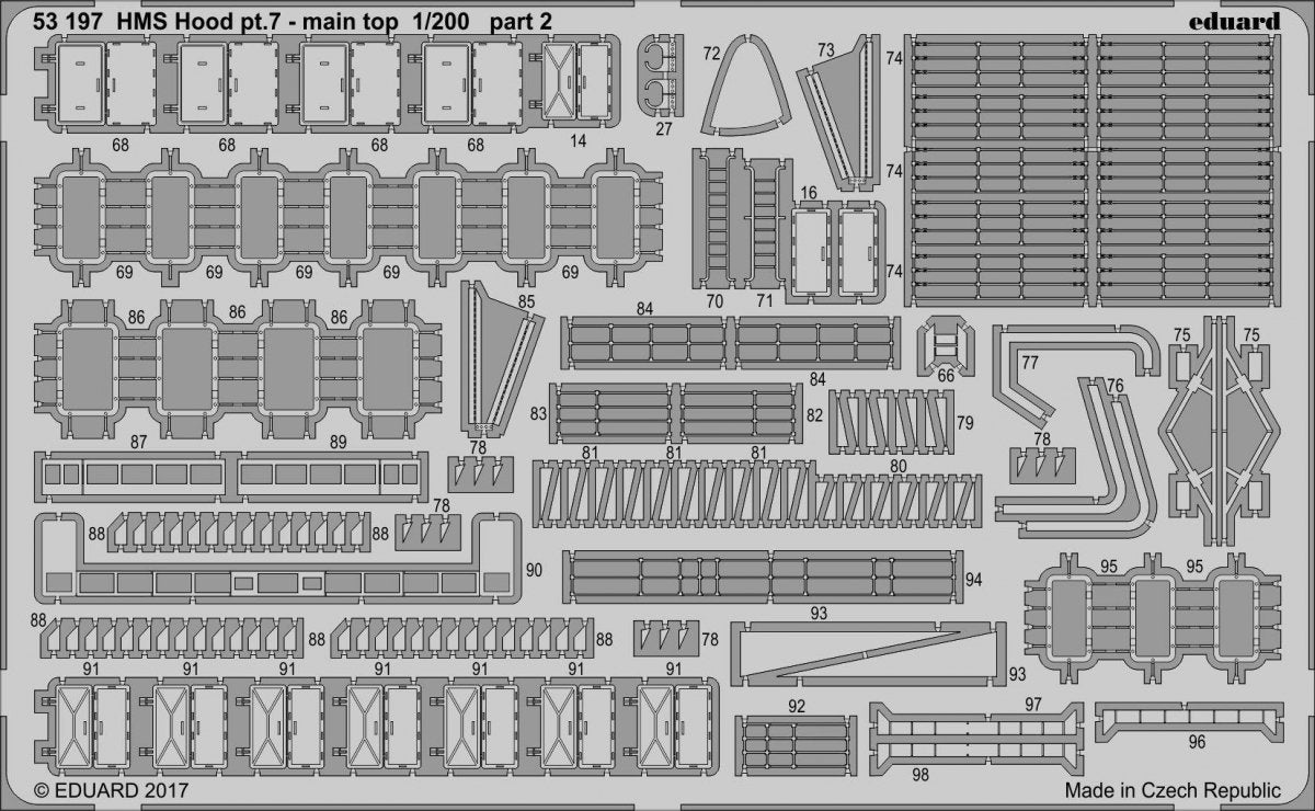 Eduard 53197 HMS Hood pt. 7 main top TRUMPETER 1/200 – Bild 2