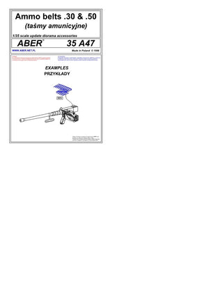 Ceintures de munitions Aber 35A047 .30 et .50 pouces (1/35)  – image 4