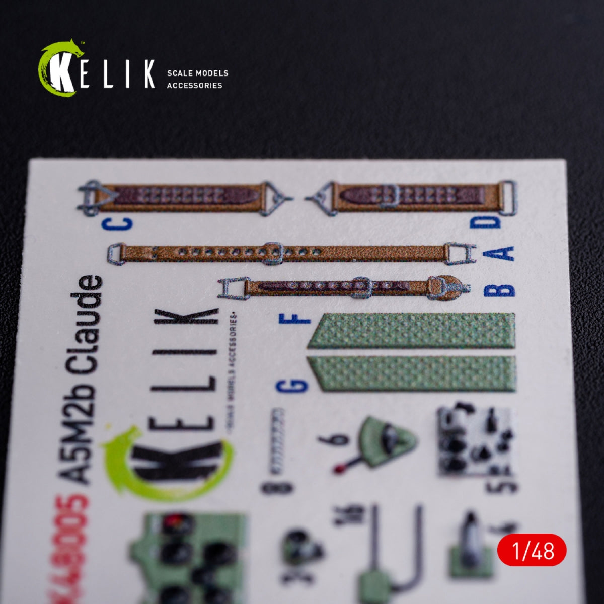 KELIK K48005 A5M2B Claude interior 3D decals for WingsyKits kit 1/48 – Bild 5