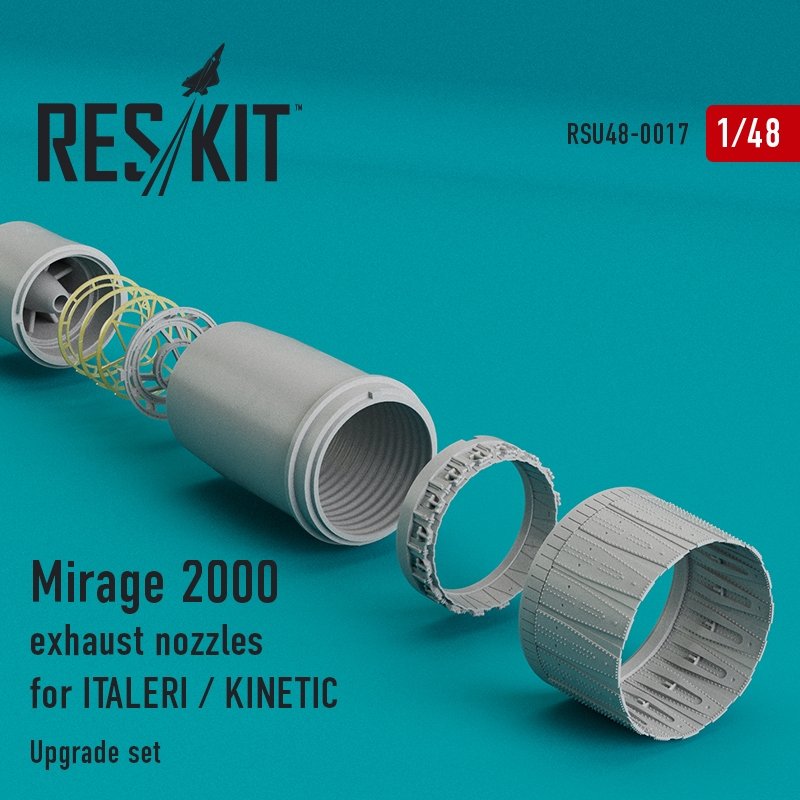 RESKIT RSU48-0017 Buses d'échappement Mirage 2000 Italeri /Kinetic 1/48