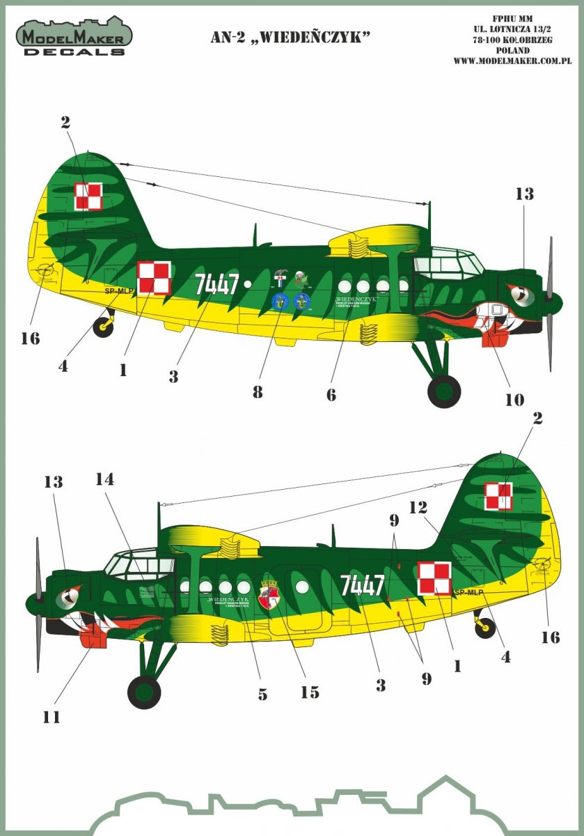 ModelMaker Decals MD48115 An-2 "Viennois" 1/48