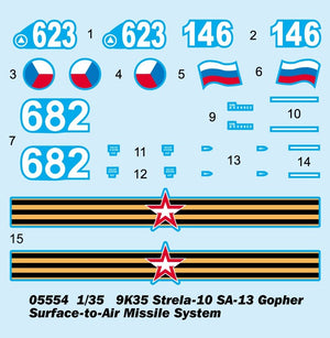 Trumpeter 05554 9K35 Strela-10 SA-13 Gopher Surface-to-Air Missile System 1/35 – immagine 3
