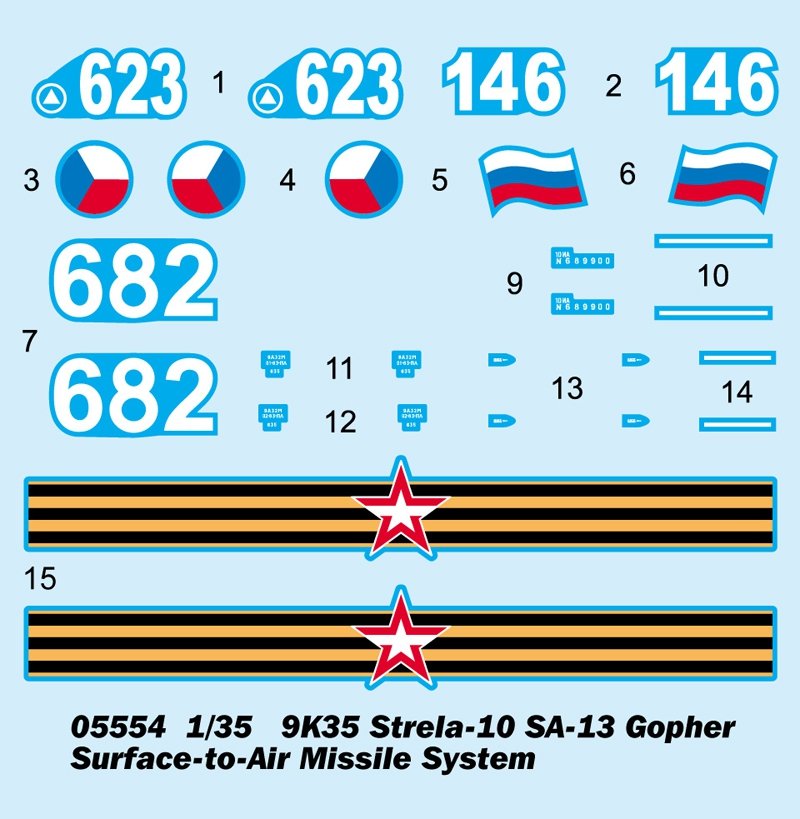 Trumpeter 05554 9K35 Strela-10 SA-13 Gopher Surface-to-Air Missile System 1/35 – immagine 3