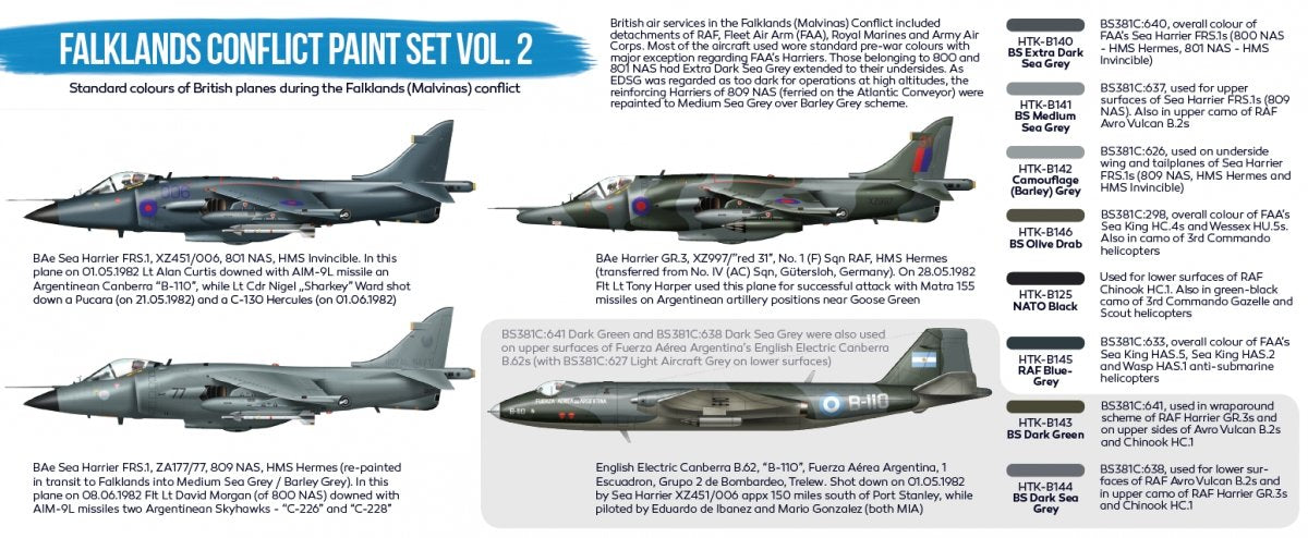Hataka Hobby HTK-BS28 Falklands Conflict Vol. 2 Paint Set (8x17ml) – Bild 3