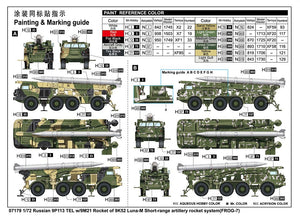 Trumpeter 07179 Russian 9P113 TEL w/9M21 Rocket of 9K52 Luna-M Frog-7 tactical rocket 1/72 – zdjęcie 5