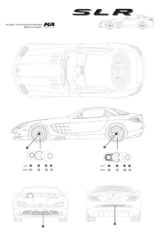 KA Models KE-24009 Mercedes SLR Détail en photodécoupe 1/24 – image 3