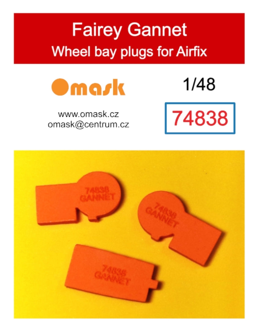 Omask 74838 Fairey Gannet wheel bay plugs (for Airfix A11007 ) 1/48