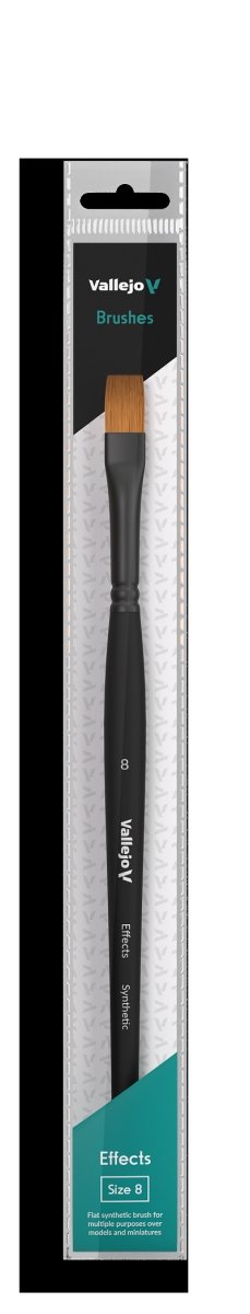 VALLEJO B04008 - Pędzel - Effects - Flat Rectangular Synthetic No. 8
