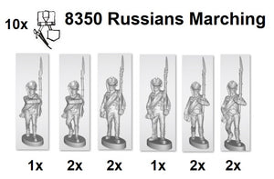 Hat 8350 Napoleonic Wars Russian Infantry - Marching (40 Figures) 1/72