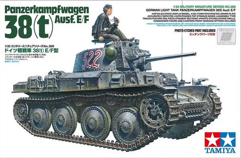 Voyager modèle PE351083 WWII allemand Pz.Kpfw.38(t) Ausf.E/F Tamiya 1/35 – image 16