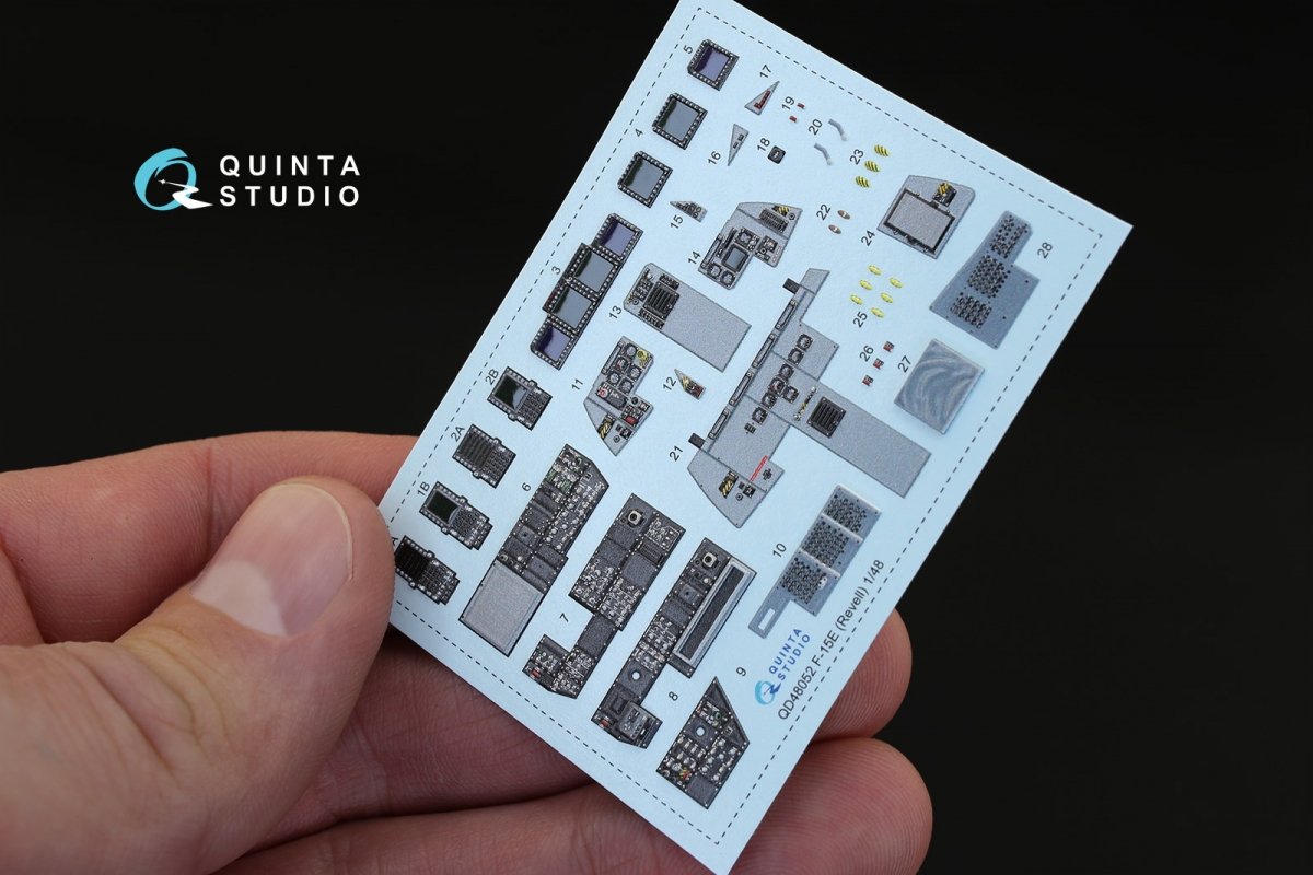 Quinta Studio QD48052 F-15E 3D-Printed &amp;amp; coloured Interior on decal paper (for Revell kit) 1/48 – Bild 3