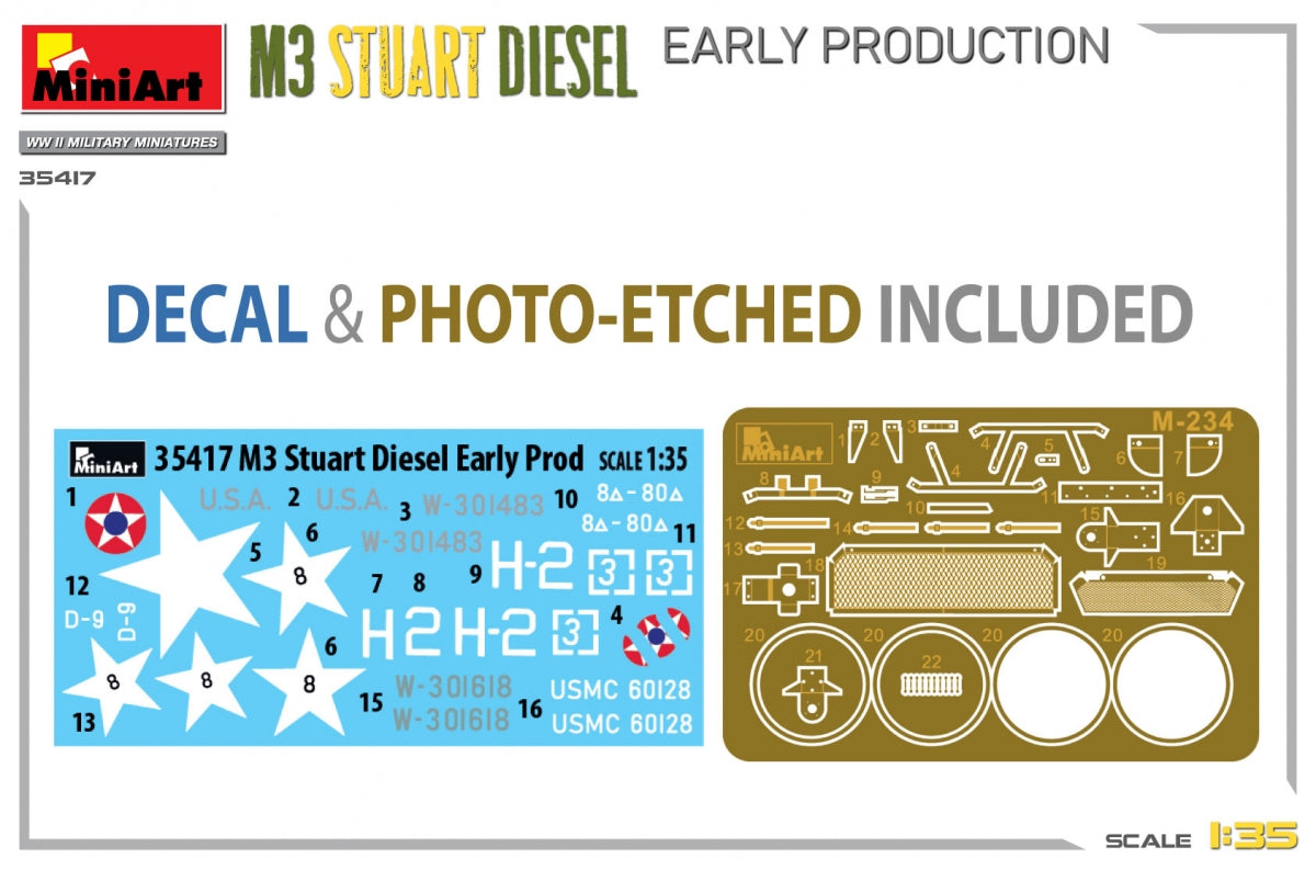 MiniArt 35417 M3 Stuart Diesel Première production 1/35 – image 2