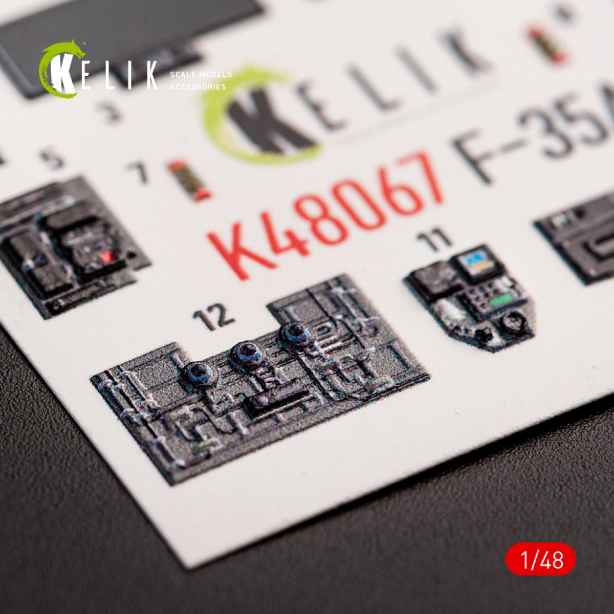 KELIK K48067 F-35A INTERIOR 3D DECALS FOR TAMIYA KIT 1/48 – immagine 6