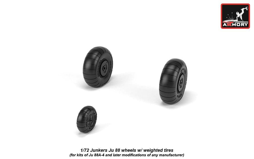 Armory Models AW72202 Junkers Ju 88 late wheels w/ weighted tires 1/72 – zdjęcie 4