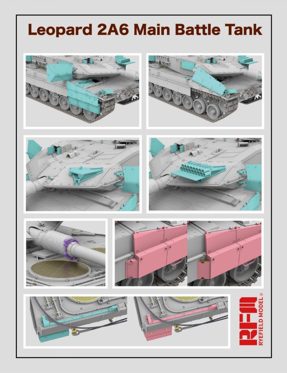 Rye Field Model 5065 Leopard 2A6 Main Battle Tank 1/35 – imagen 4
