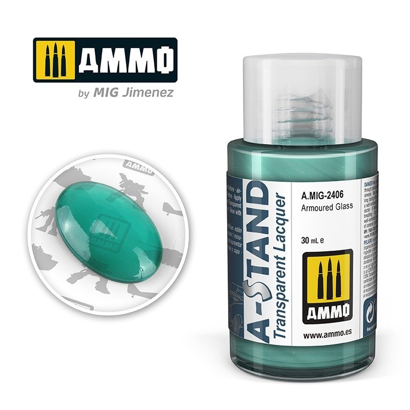 Munitions pour Mig 2406 A-STAND en verre blindé 30 ml 