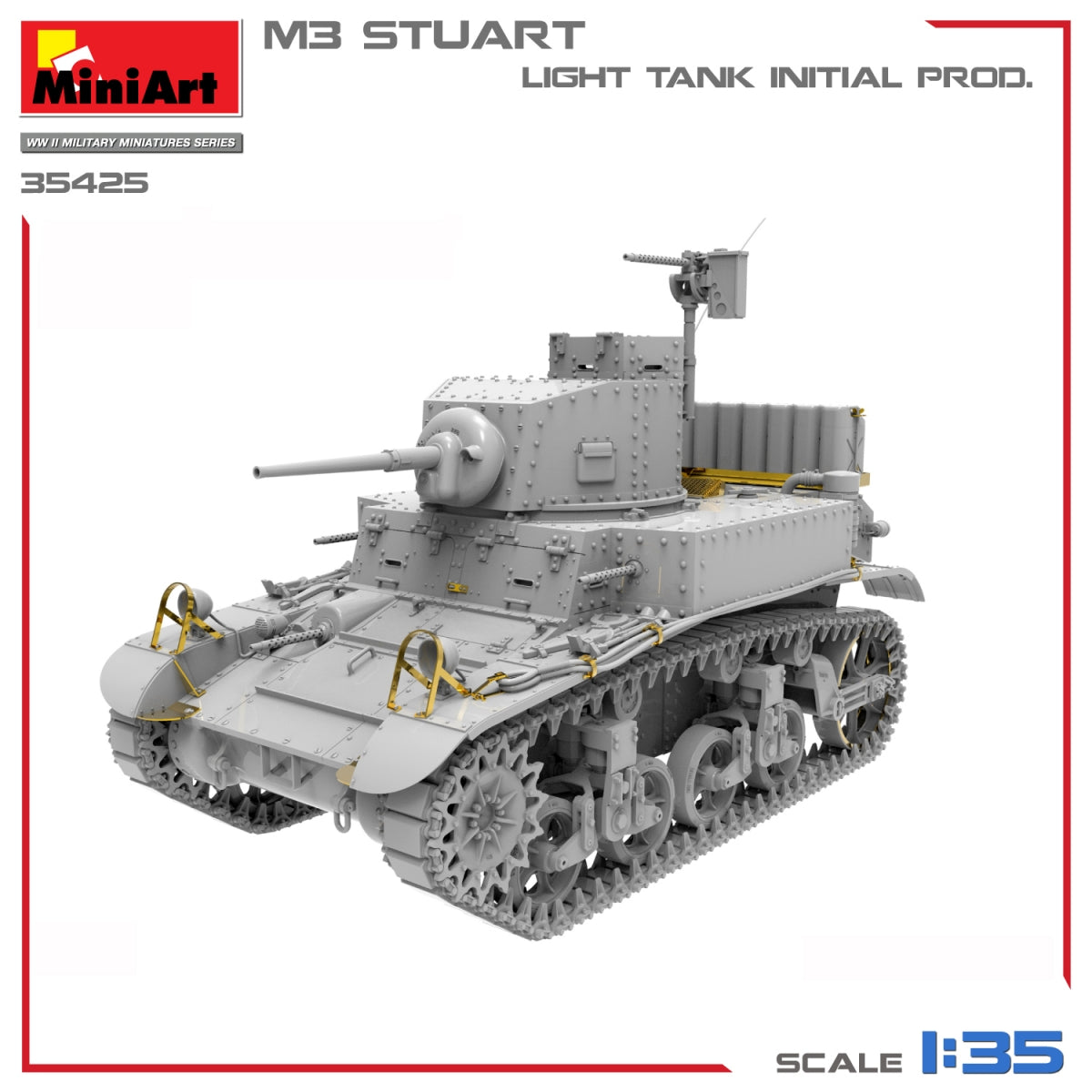 MiniArt 35425 M3 STUART LIGHT TANK, INITIAL PROD 1/35 – imagen 4