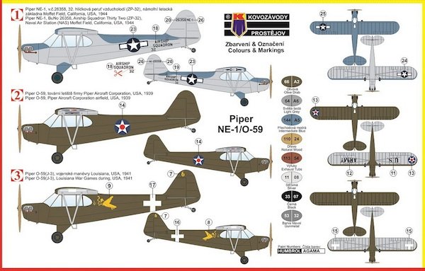 Kovozavody Prostejov KPM0044 Piper NE-1/O-59 Military 1/72 – immagine 2