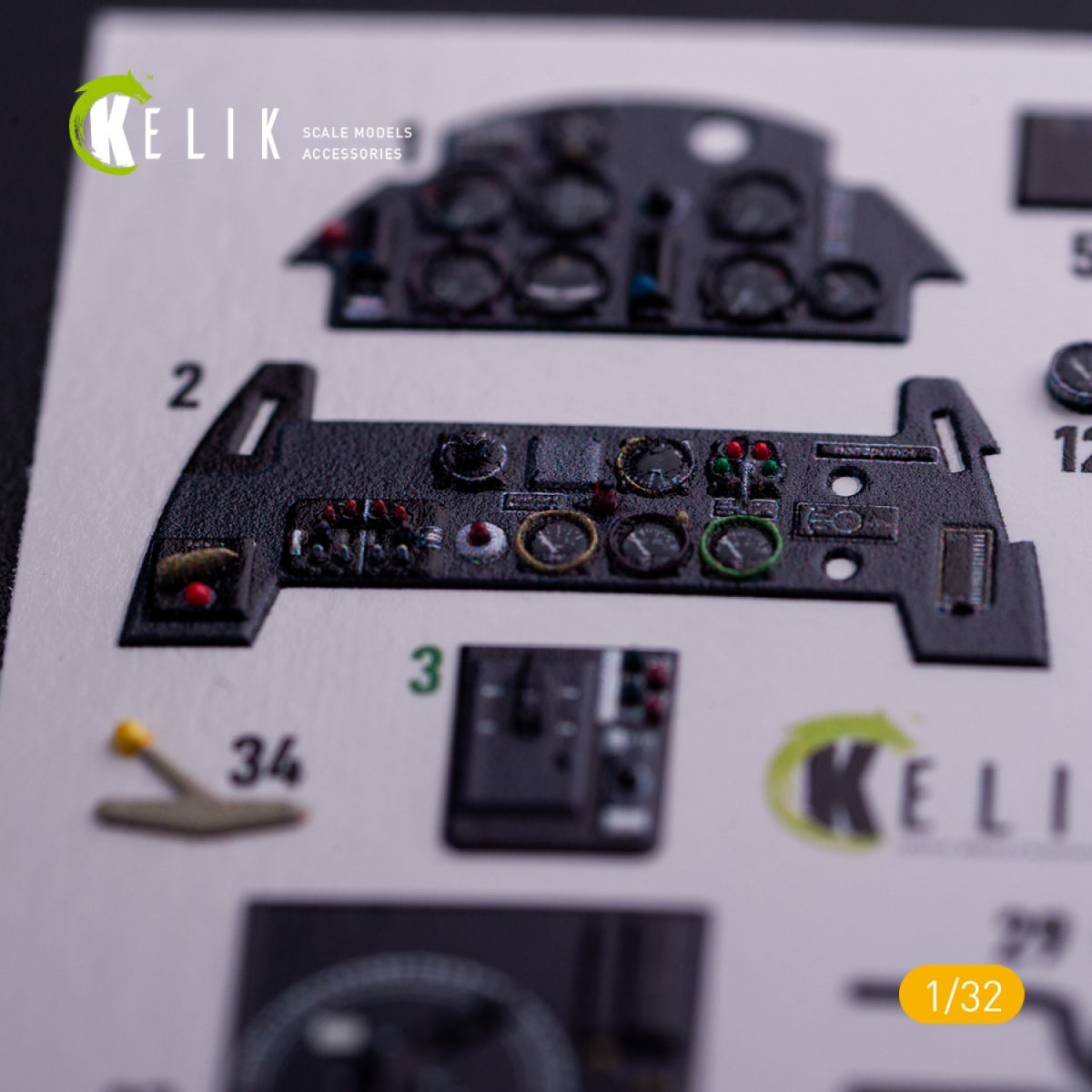 KELIK K32020 BF-109 E - Interior 3D Decal with 3D printed parts for Trumpeter kit 1/32 – immagine 6
