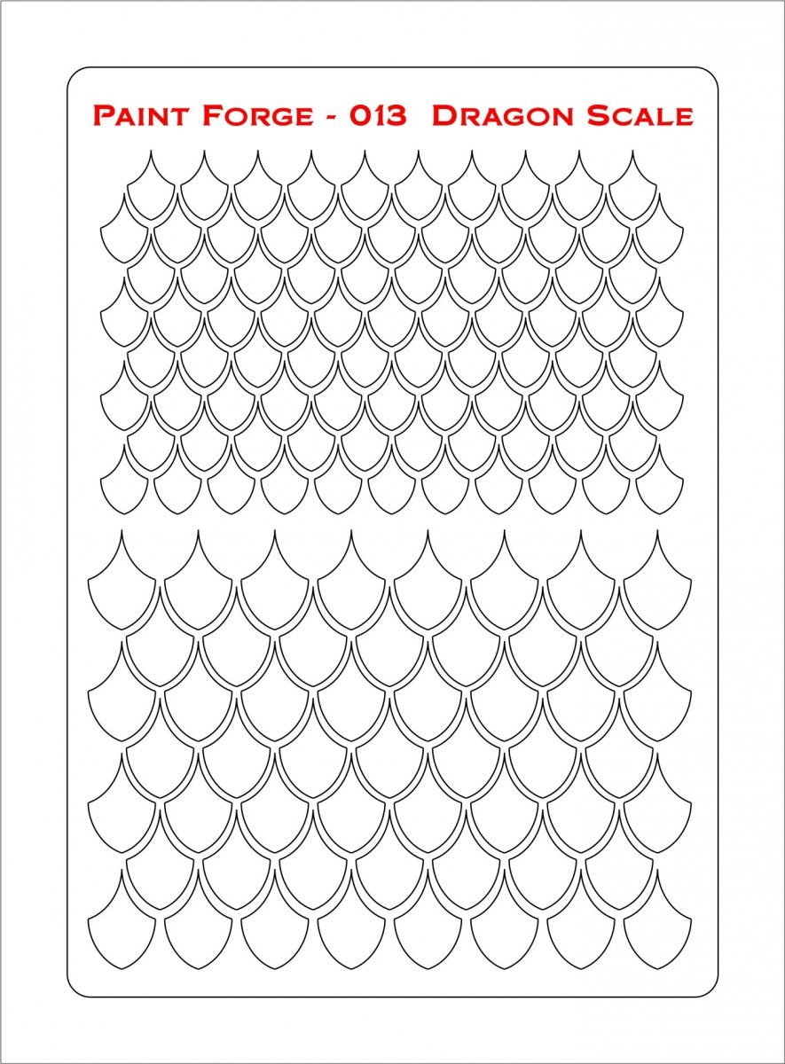Paint Forge PFST013L STENCIL - DRAGON SCALE – Bild 2