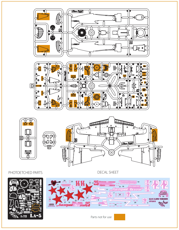 Clear Prop! CP72015 La-5 late version ADVANCED KIT 1/72 – immagine 5