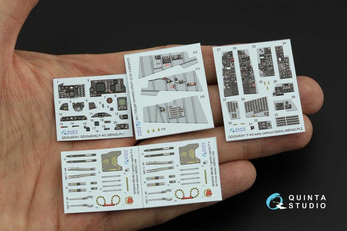 Quinta Studio QD48341 F-4G early 3D-Printed &amp;amp; coloured Interior on decal paper (Meng) 1/48 – Bild 4