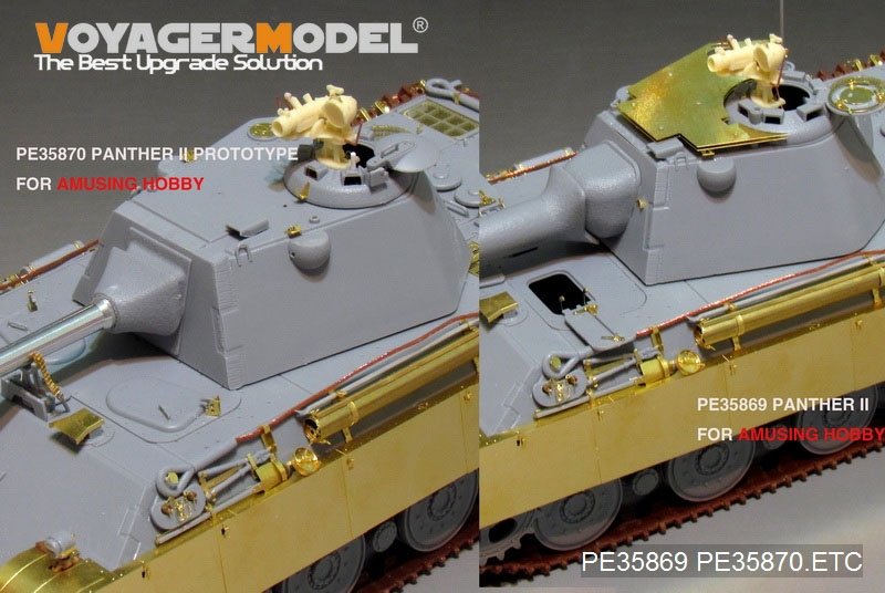 Voyager Model PE35870 WWII German Panther II Prototype Design Plan basic for AMUSING HOBBY 1/35 – Bild 2