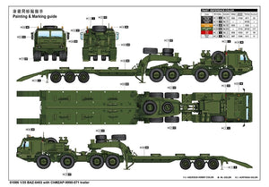 Trumpeter 01086 BAZ-6403 with ChMZAP-9990-071 trailer 1/35 – zdjęcie 6