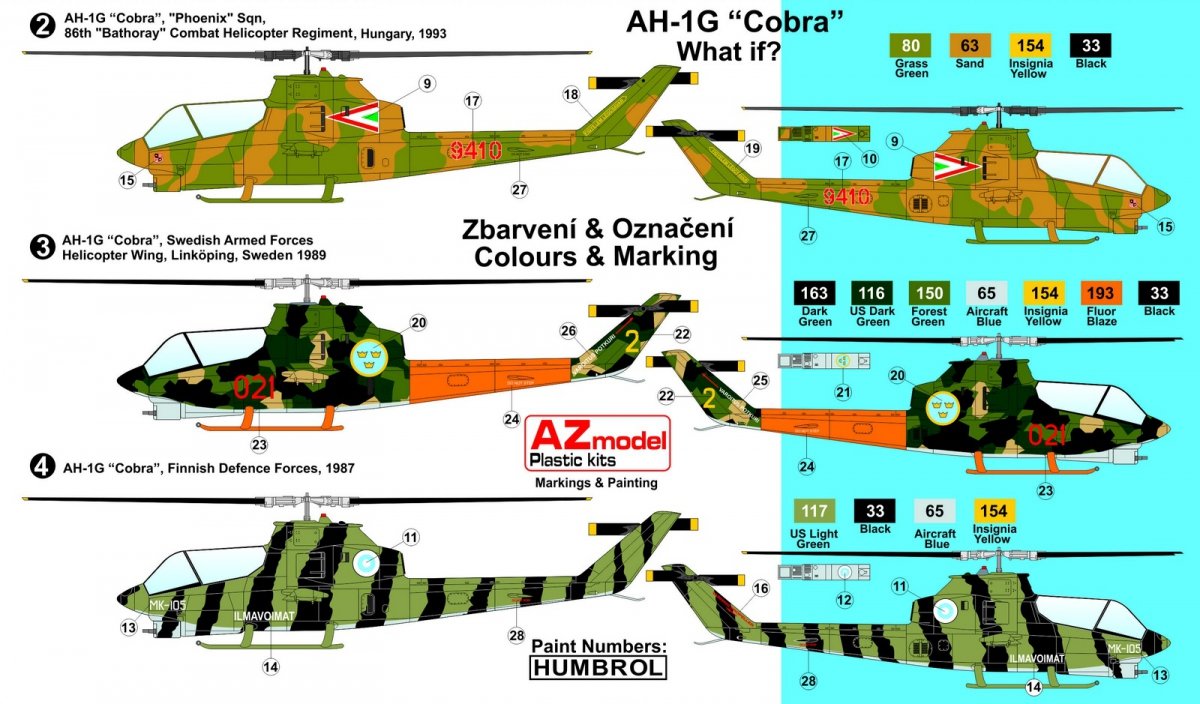 AZmodel AZ7484 Attack Helicopter AH-1G Late &amp;quot;Cobra&amp;quot; What if? 1/72 – immagine 2