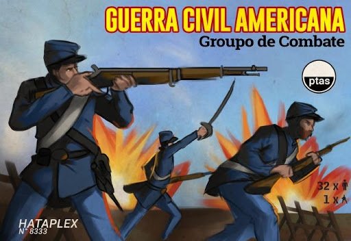 Échantillon de figurines d&amp;#39;infanterie de la guerre de Sécession américaine (chapeau 8333) à l&amp;#39;échelle 1/72