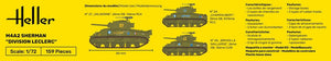 Heller 79894 M4A2 Sherman Division Leclerc deco.FR 1/72 – imagen 6
