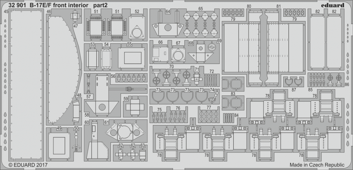 Eduard 32901 B-17E/ F front interior 1/32 HK MODELS – zdjęcie 2