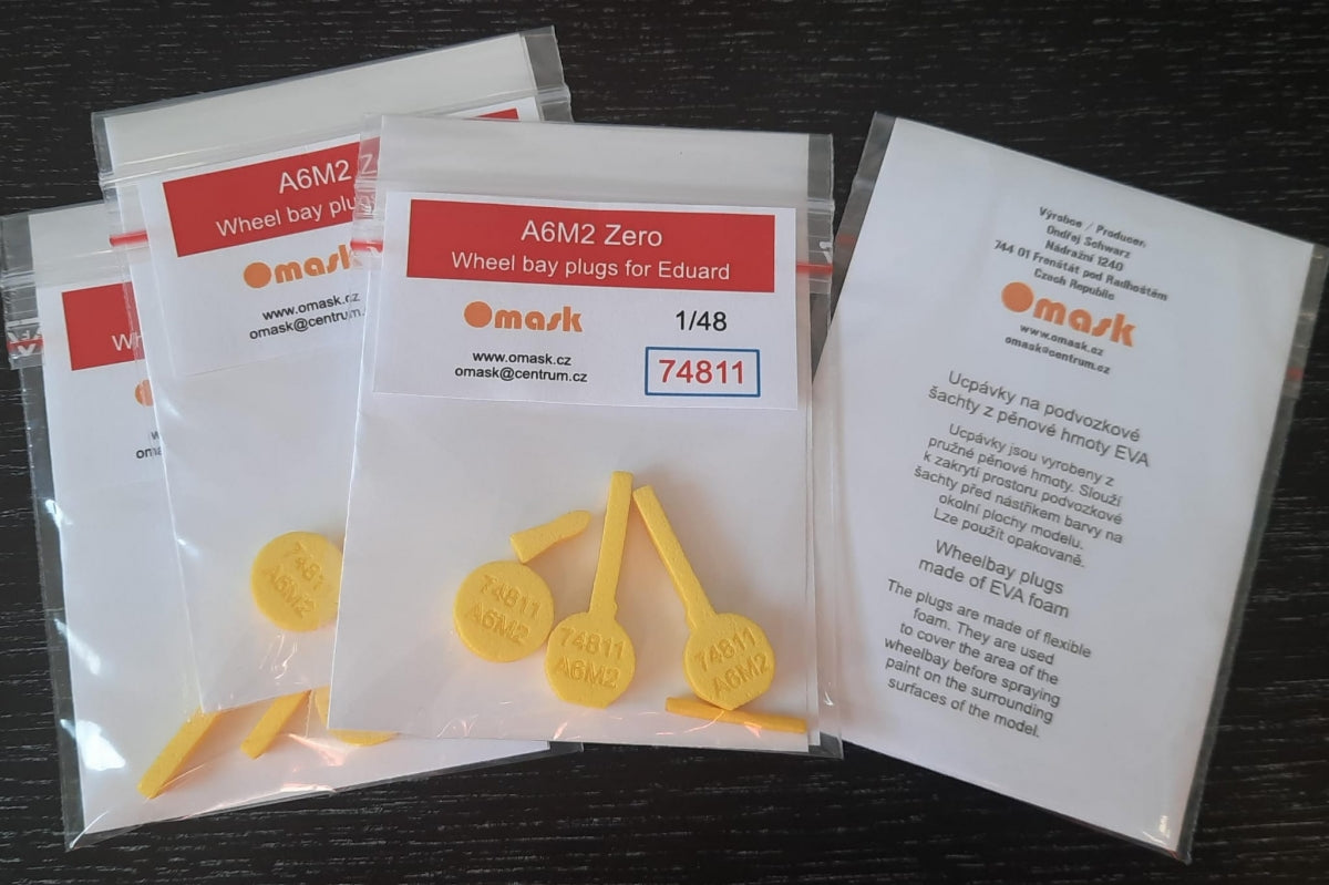 Omask 74811 A6M2 Zero wheel bay plugs (for Eduard) 1/48 – Bild 3