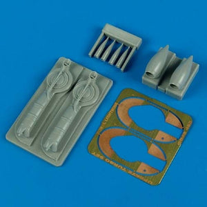 Quickboost QB48463 P-38J Lightning update turbo &amp;amp; air intakes Academy / Eduard 1/48