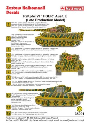 Techmod 35001 - Pz.Kpfw.VI Tiger Ausf.E (Late Production Model) 1/35 – Bild 2