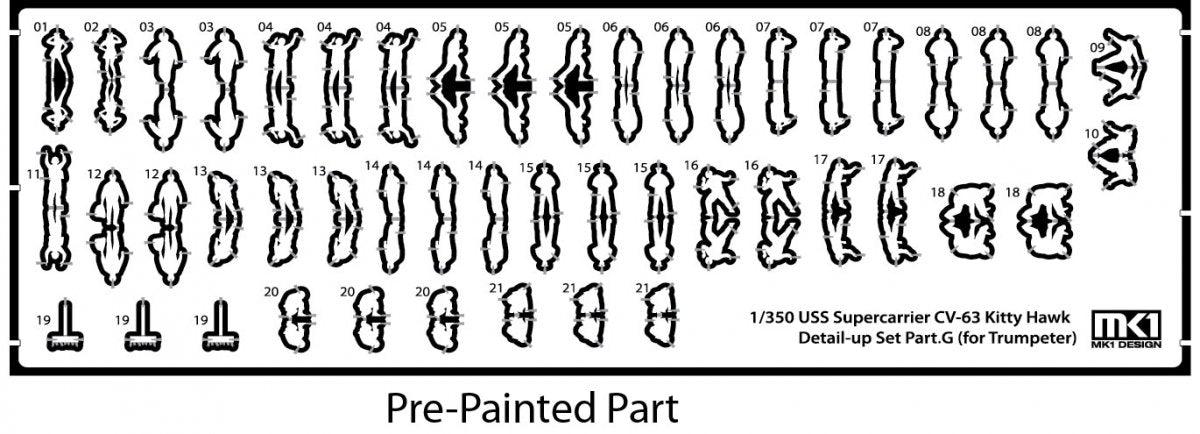 MK1 Design MS-35048 CV-64 Constellation Detail-up Part DX for Trumpeter 1/350 – immagine 17