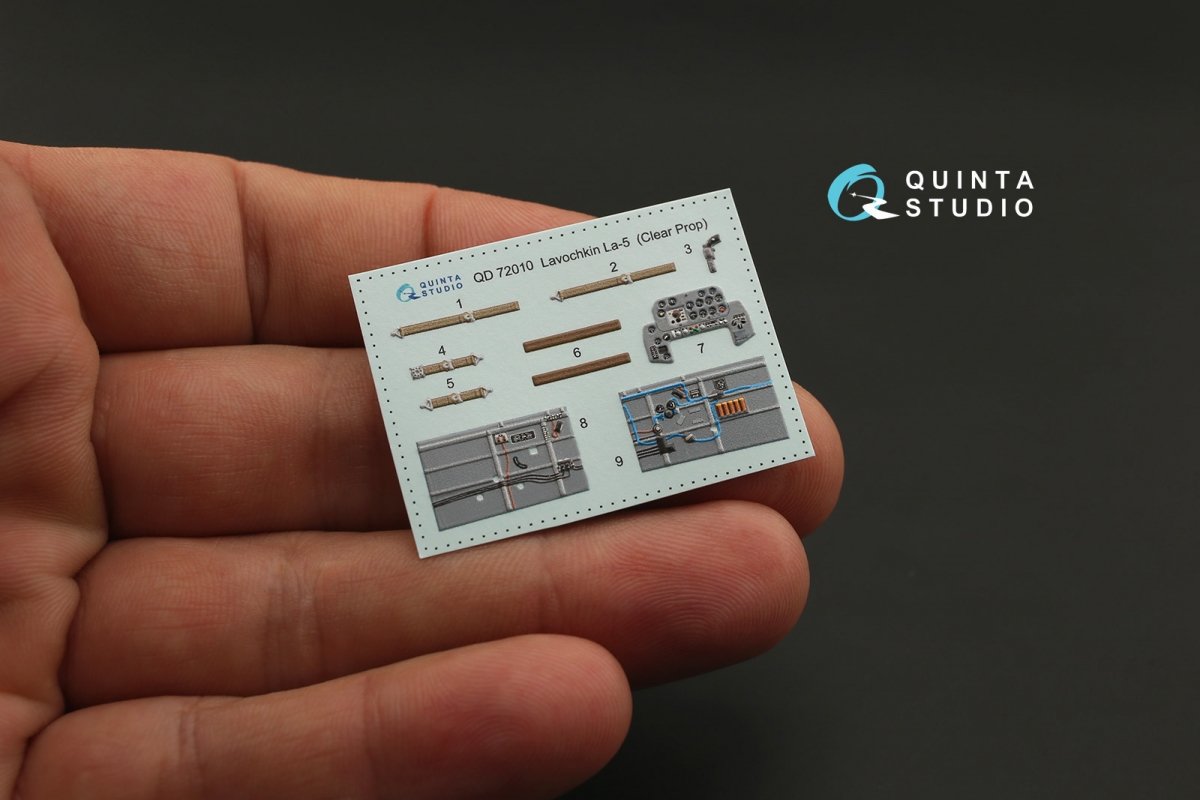 Quinta Studio QD72010 La-5 3D-Printed &amp;amp; coloured Interior on decal paper (for ClearProp kit) 1/72 – Bild 2
