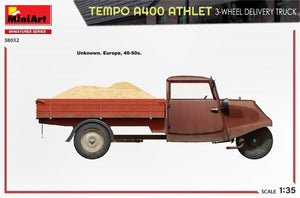 MiniArt 38032 TEMPO A400 ATHLET 3-WHEEL DELIVERY TRUCK 1/35 – immagine 6