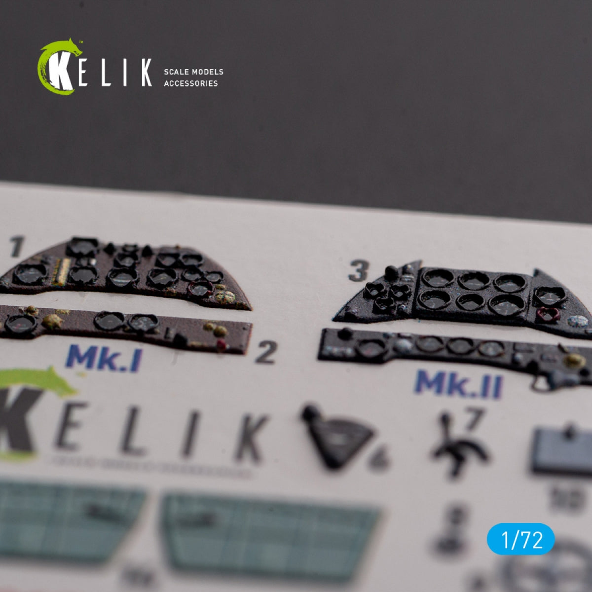 KELIK K72128 Gloster Gladiator Mk.I/II - interior 3D decals for Airfix kit 1/72 – imagen 3