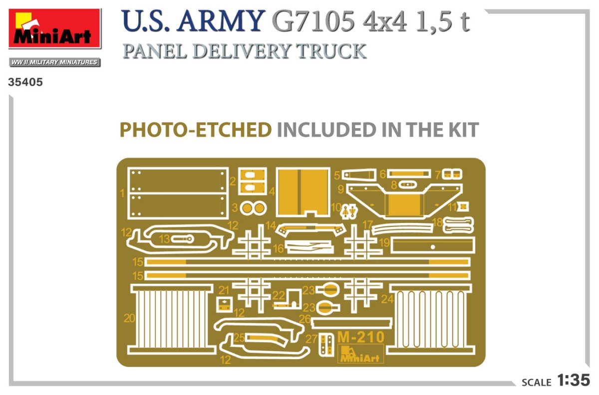 MiniArt 35405 U.S. ARMY G7105 4х4 1,5 t PANEL DELIVERY TRUCK 1/35 – zdjęcie 2